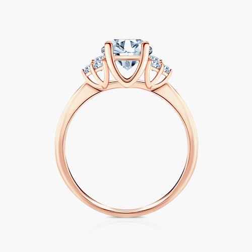 Pierścionek zaręczynowy Fairytale: różowe złoto, diamenty